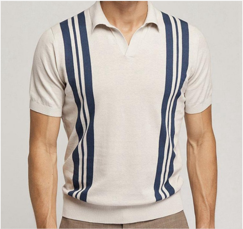 Elysian Heritage - Apricot Striped Polo