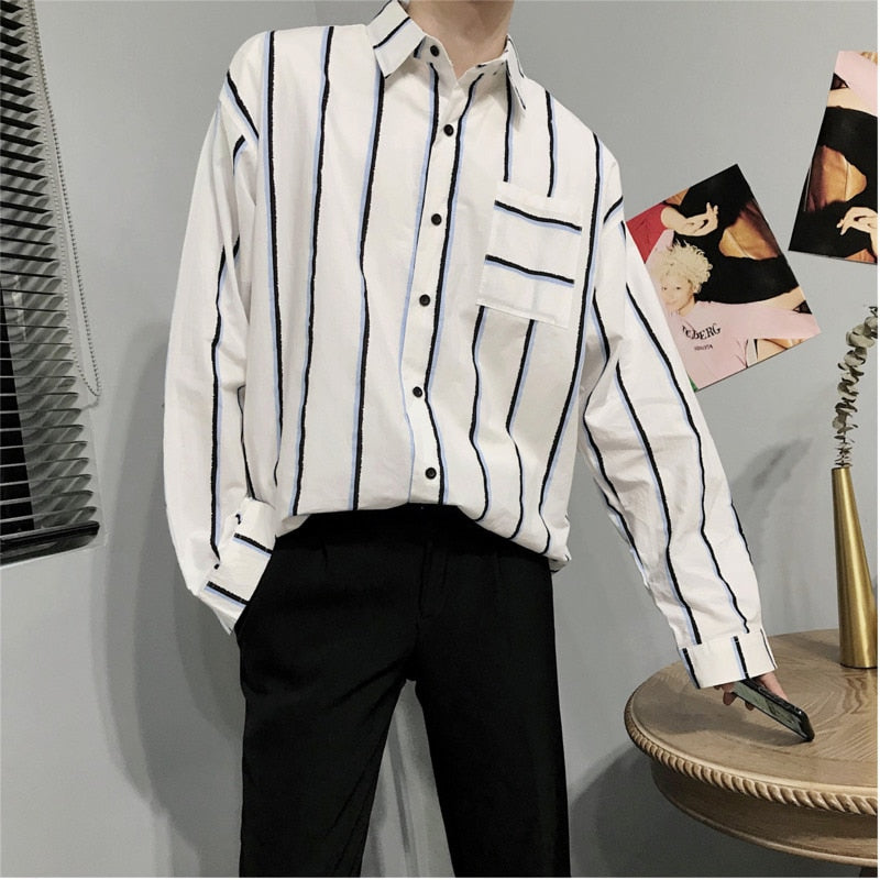 Elysian Heritage - Loose Striped Button-Up