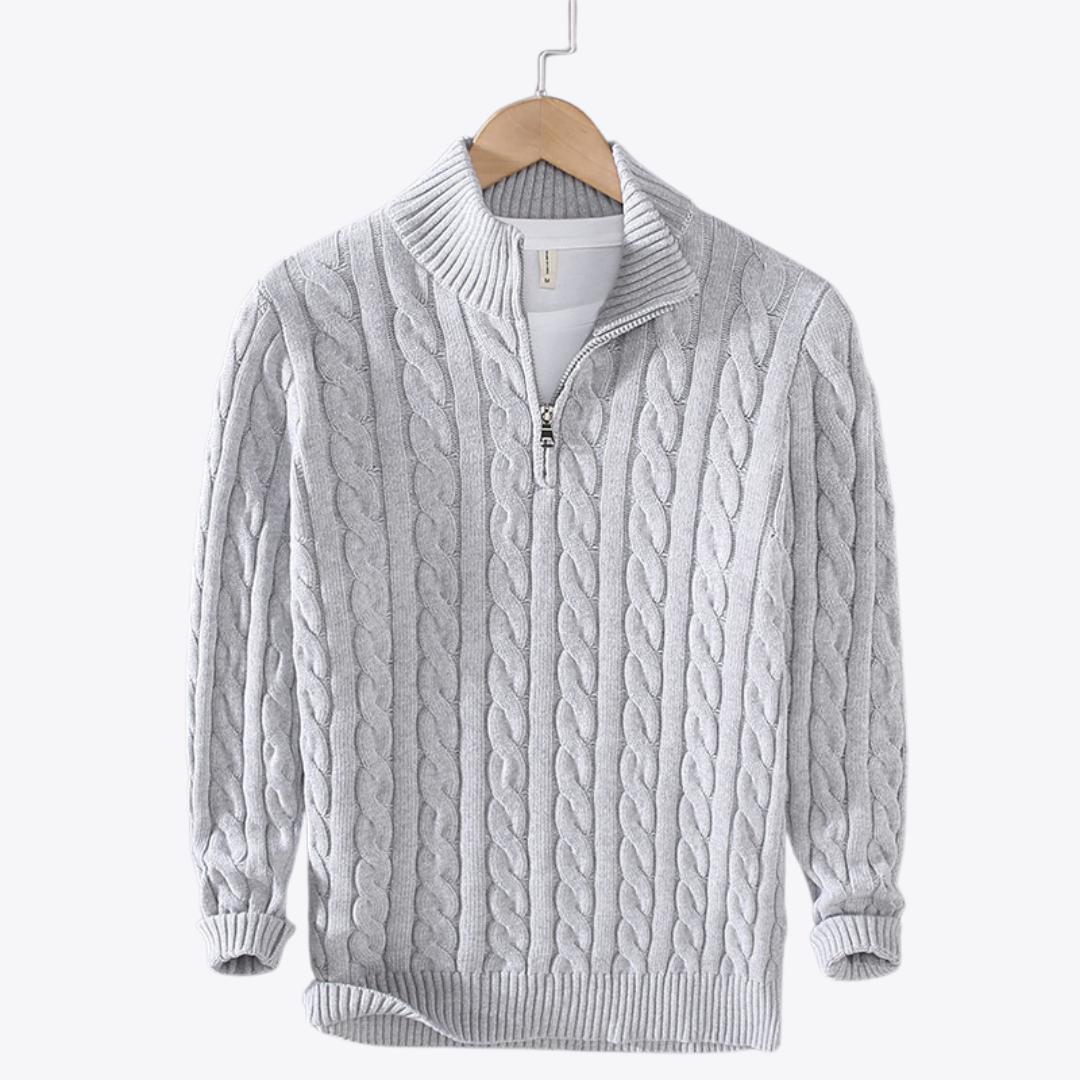 Elysian Heritage - Cotton Zip Sweater