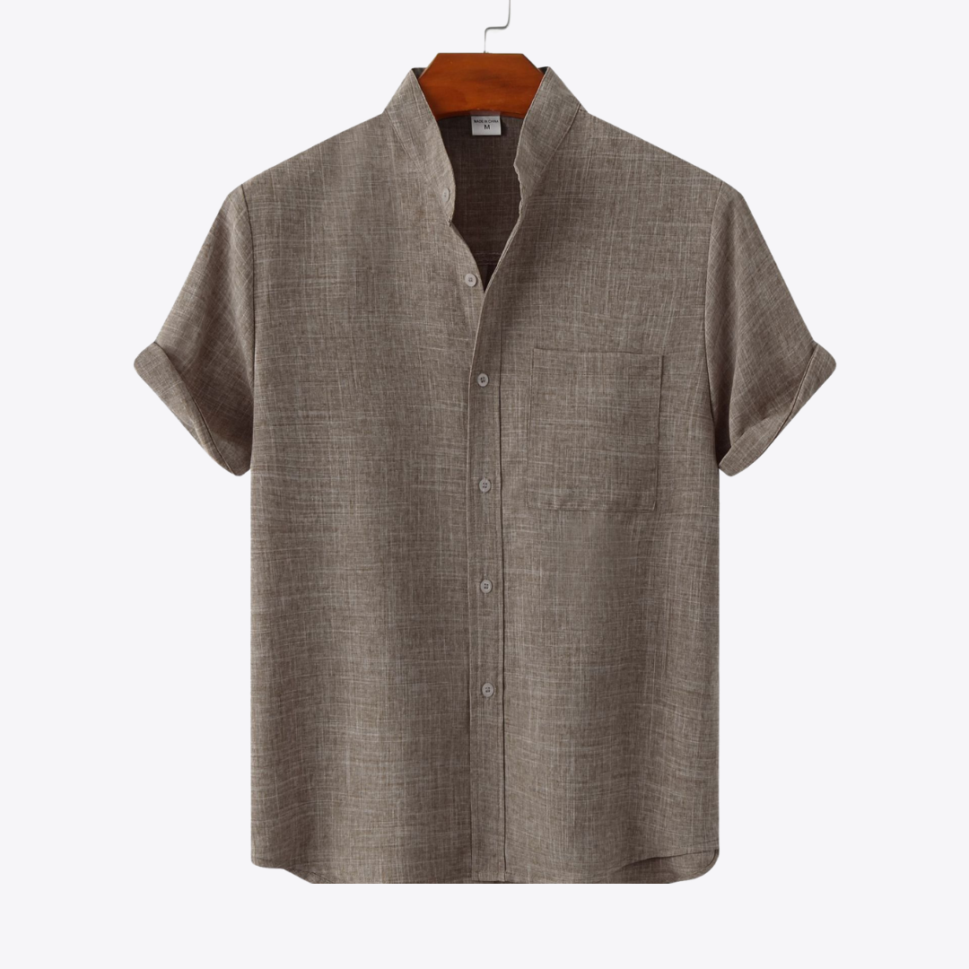 Elysian Heritage  - Solid Color Cotton Button Up