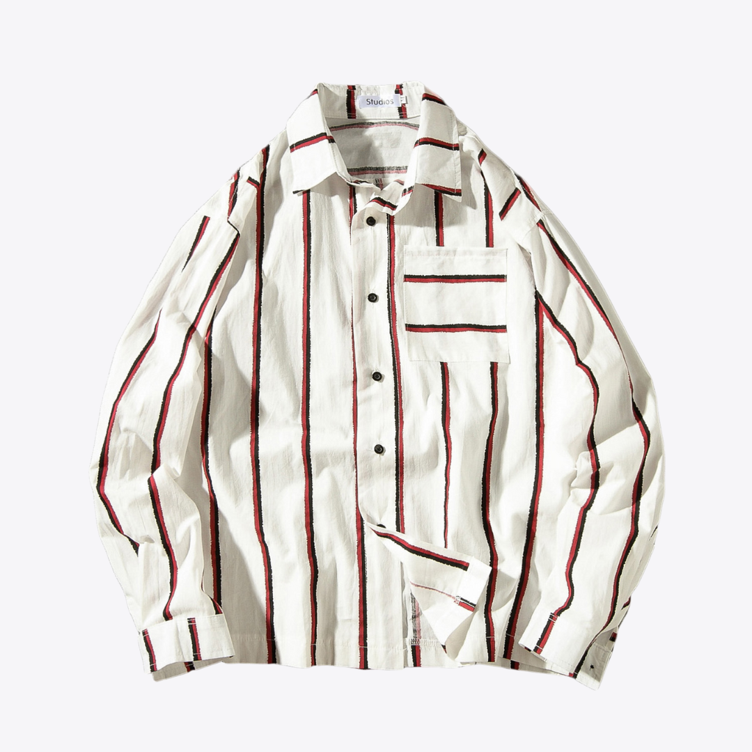 Elysian Heritage - Loose Striped Button-Up