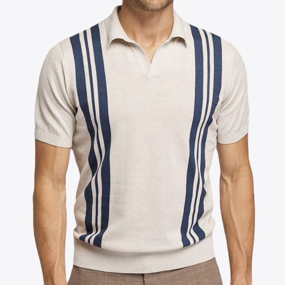 Elysian Heritage - Apricot Striped Polo